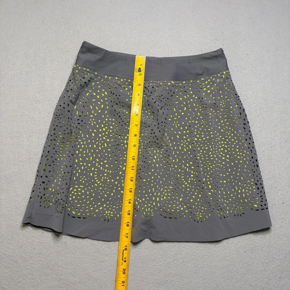 Title Nine Skort Women M Gray Nimblene Laser Cut Eyelet Active Tennis Skirt
